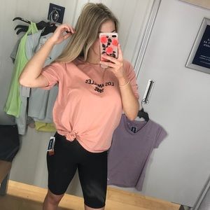 Salmon/pink Los Angels tee